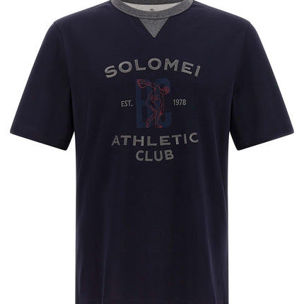 Brunello Cucinelli Blue Cotton T-Shirt Brunello Cucinelli