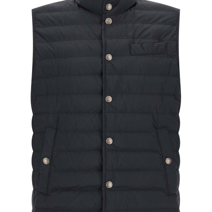 Brunello Cucinelli Blue Polyester Sleeveless Jacket