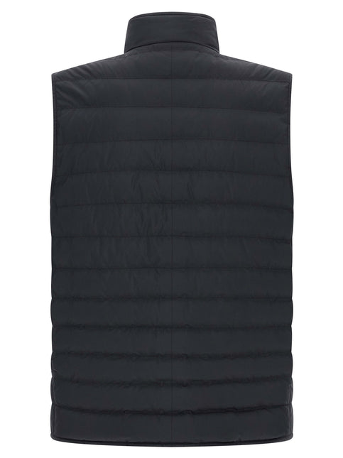 Brunello Cucinelli Blue Polyester Sleeveless Jacket