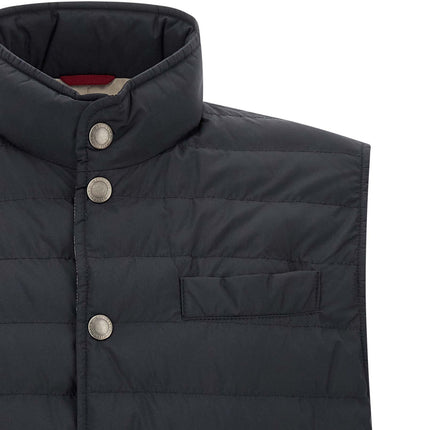 Brunello Cucinelli Blue Polyester Sleeveless Jacket