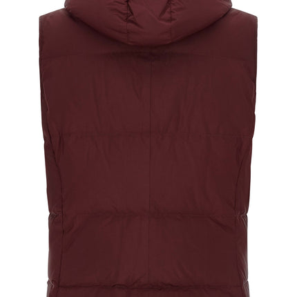Brunello Cucinelli Bordeaux Polyester Sleeveless Jacket