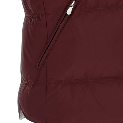 Brunello Cucinelli Bordeaux Polyester Sleeveless Jacket
