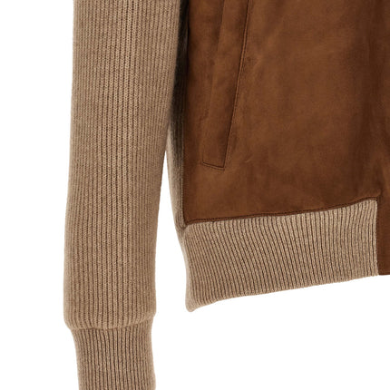 Brunello Cucinelli Brown Lamb Leather Bomber