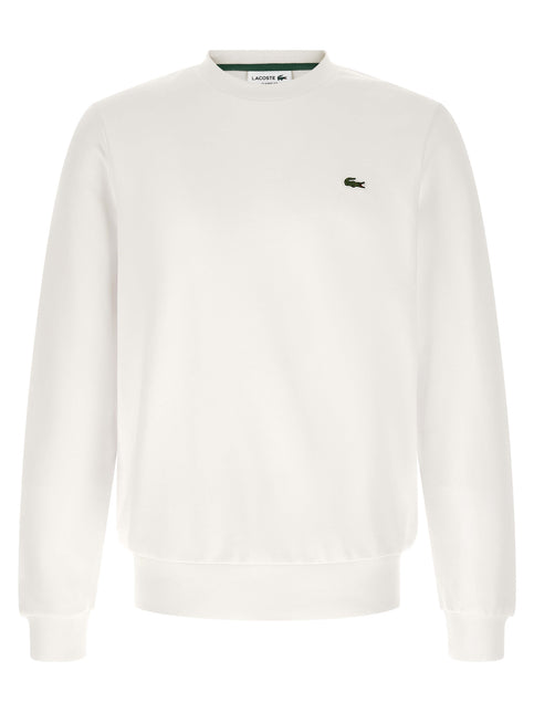 Lacoste White Cotton Sweatshirt