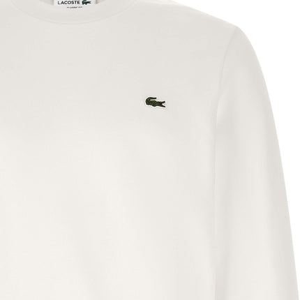 Lacoste White Cotton Sweatshirt