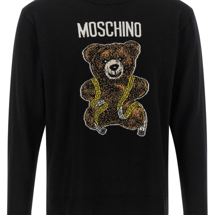 Moschino Black Virgin Wool Cardigan Moschino