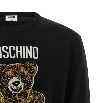 Moschino Black Virgin Wool Cardigan Moschino