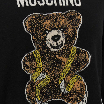 Moschino Black Virgin Wool Cardigan Moschino