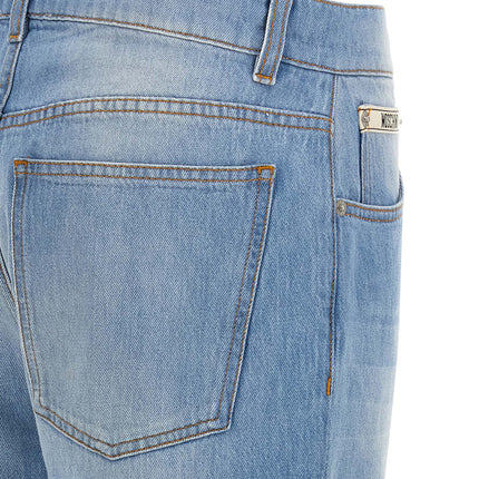 Moschino Blue Cotton Straight-Leg Jeans