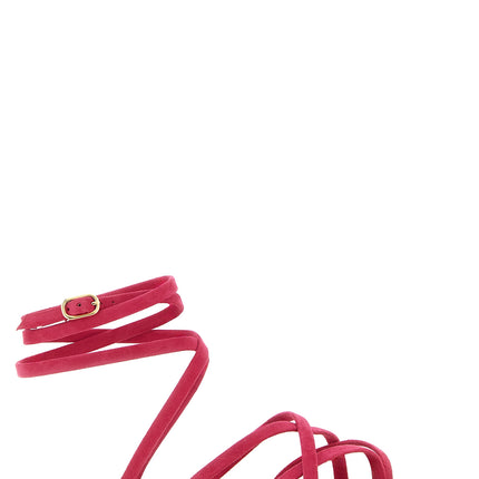 K.JACQUES SAINT TROPEZ Fuchsia Calfskin Flat Sandals