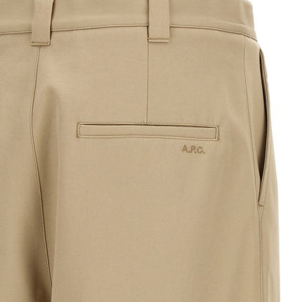 A.P.C. Beige Cotton Casual Pants