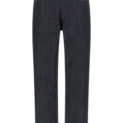 A.P.C. Blue Cotton Relaxed Fit Jeans