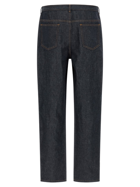A.P.C. Blue Cotton Relaxed Fit Jeans