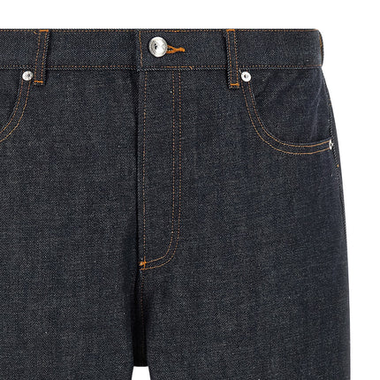 A.P.C. Blue Cotton Relaxed Fit Jeans