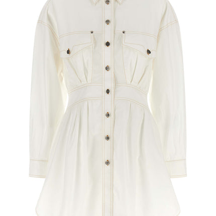 Versace White Cotton Short Dress