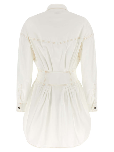 Versace White Cotton Short Dress
