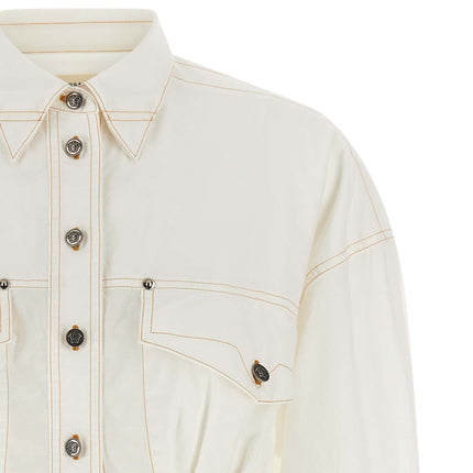 Versace White Cotton Short Dress