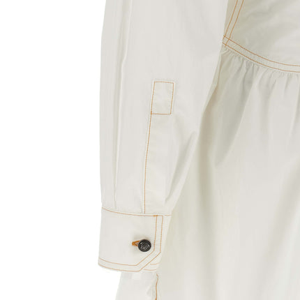 Versace White Cotton Short Dress