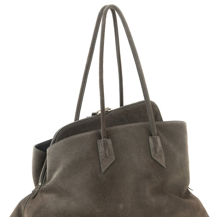 The Attico Gray Bovine Leather Shoulder Bag The Attico