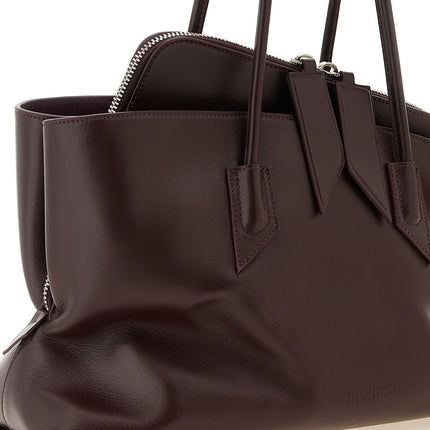 The Attico Purple Bovine Leather Shoulder Bag The Attico