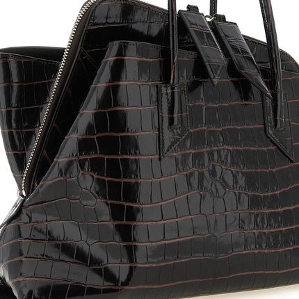 The Attico Brown Bovine Leather Shoulder Bag The Attico