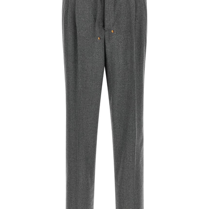 Brunello Cucinelli Gray Virgin Wool Casual Pants