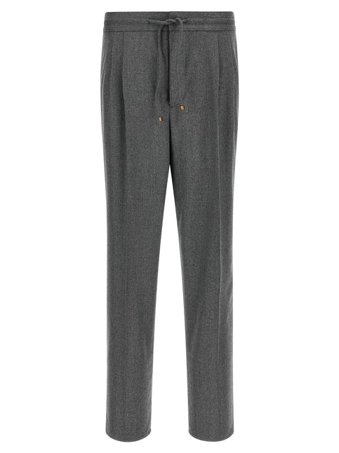 Brunello Cucinelli Gray Virgin Wool Casual Pants