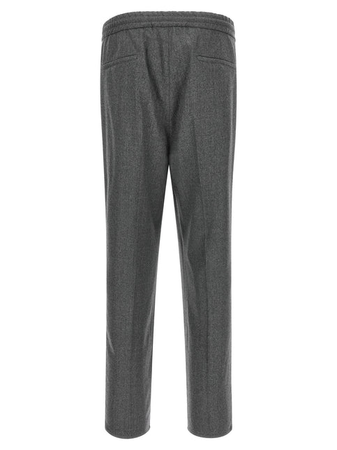 Brunello Cucinelli Gray Virgin Wool Casual Pants
