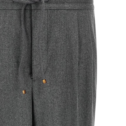 Brunello Cucinelli Gray Virgin Wool Casual Pants