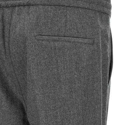 Brunello Cucinelli Gray Virgin Wool Casual Pants