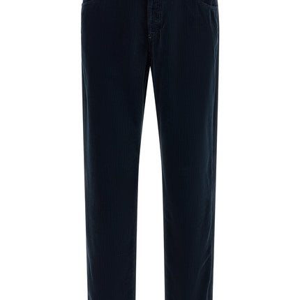 Brunello Cucinelli Blue Cotton Casual Pants