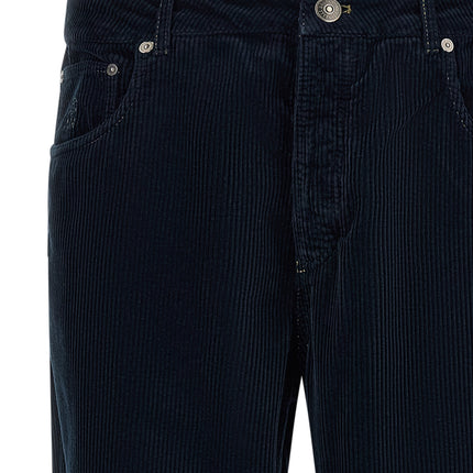Brunello Cucinelli Blue Cotton Casual Pants