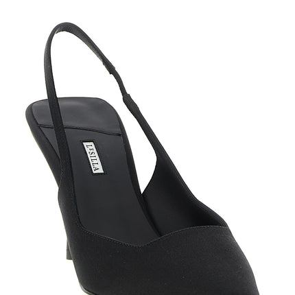 LE SILLA Black Viscose High Heel Pumps