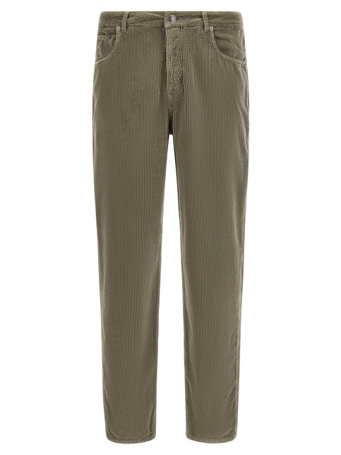 Brunello Cucinelli Bicolor Cotton Casual Pants