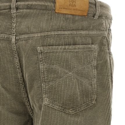 Brunello Cucinelli Bicolor Cotton Casual Pants