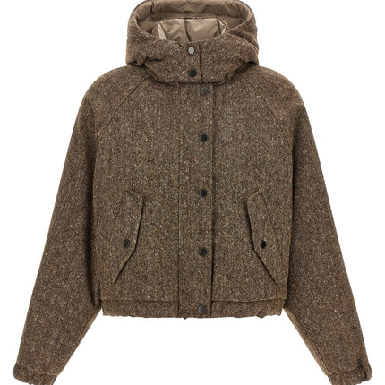Brunello Cucinelli Brown Virgin Wool Full-Length Jacket