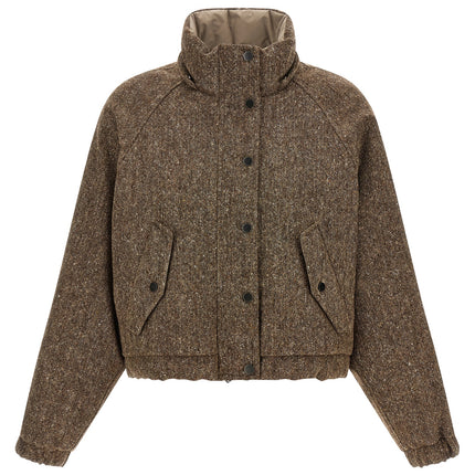 Brunello Cucinelli Brown Virgin Wool Full-Length Jacket