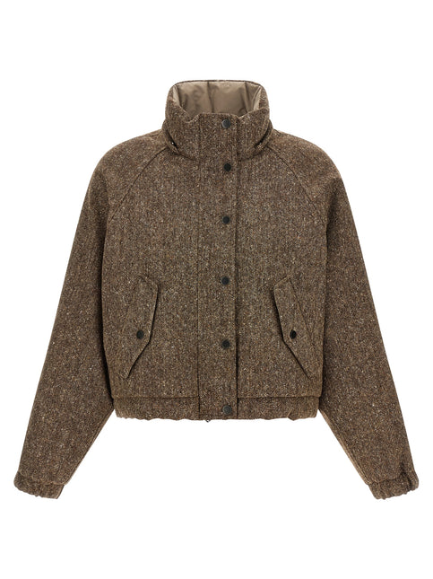 Brunello Cucinelli Brown Virgin Wool Full-Length Jacket