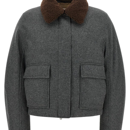 Brunello Cucinelli Gray Virgin Wool Full-Length Jacket
