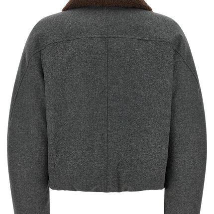 Brunello Cucinelli Gray Virgin Wool Full-Length Jacket