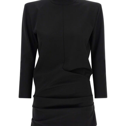 The Attico Black Viscose Short Dress