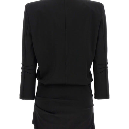 The Attico Black Viscose Short Dress
