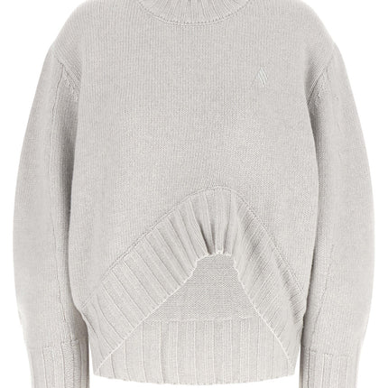 The Attico Gray Virgin Wool Cardigan The Attico