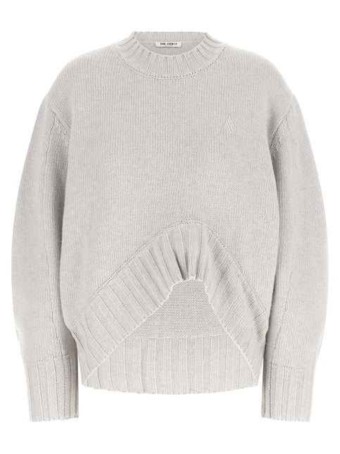 The Attico Gray Virgin Wool Cardigan The Attico