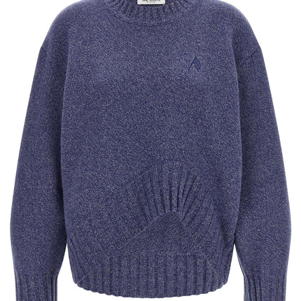 The Attico Blue Virgin Wool Cardigan