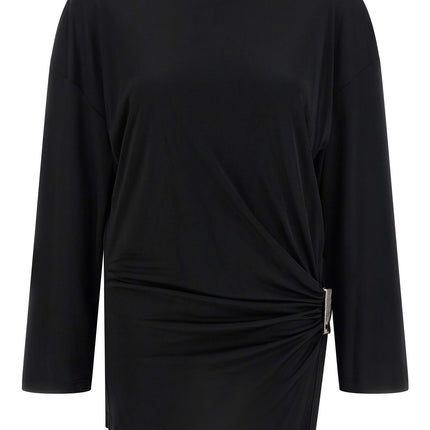 The Attico Black Viscose Short Dress