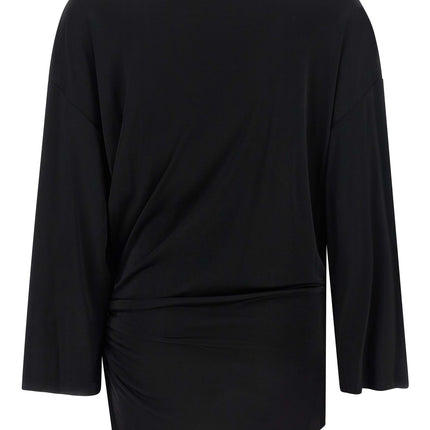 The Attico Black Viscose Short Dress