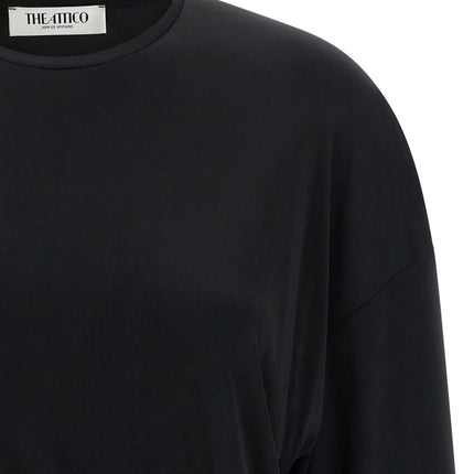 The Attico Black Viscose Short Dress