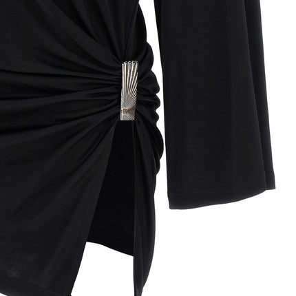 The Attico Black Viscose Short Dress
