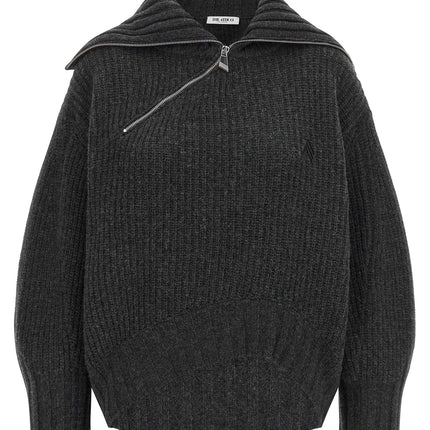 The Attico Gray Virgin Wool Cardigan